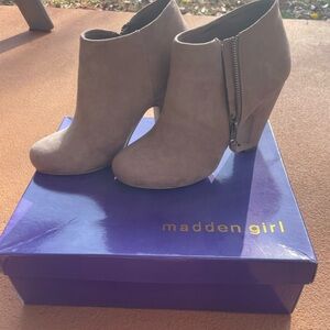 Madden Girl Taupe Ankle Booties